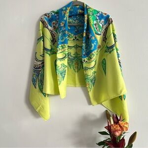 Zara Lime Green Paisley Scarf
